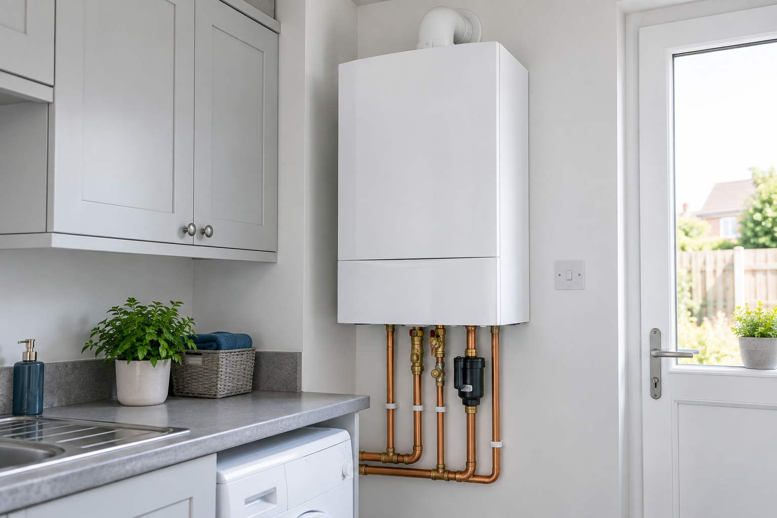Modern boiler installation