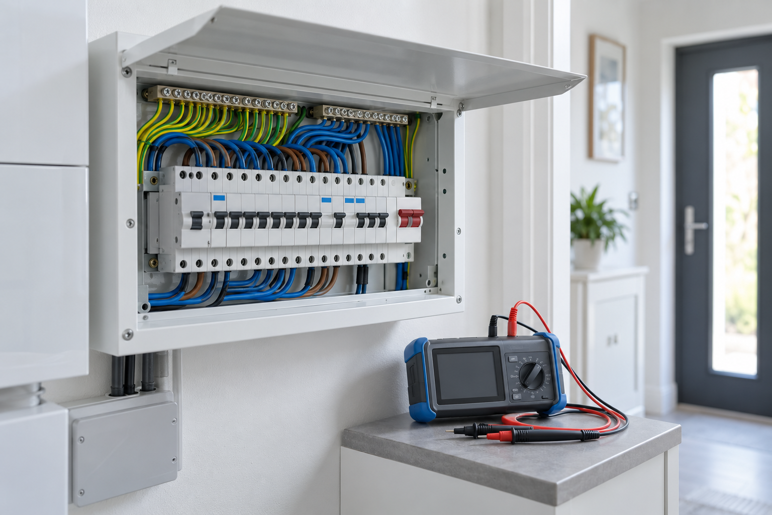 Domestic electrical consumer unit and test equipment