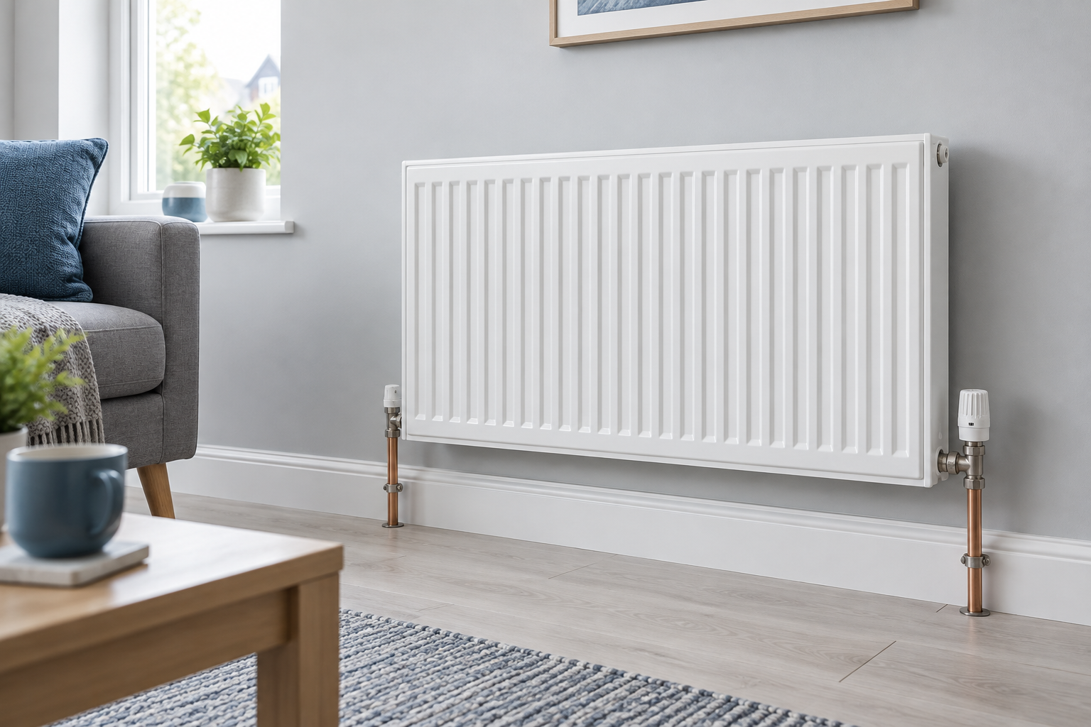 Modern radiator installation